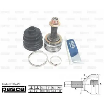 Embout de cardan avant (kit de réparation) PASCAL G10344PC