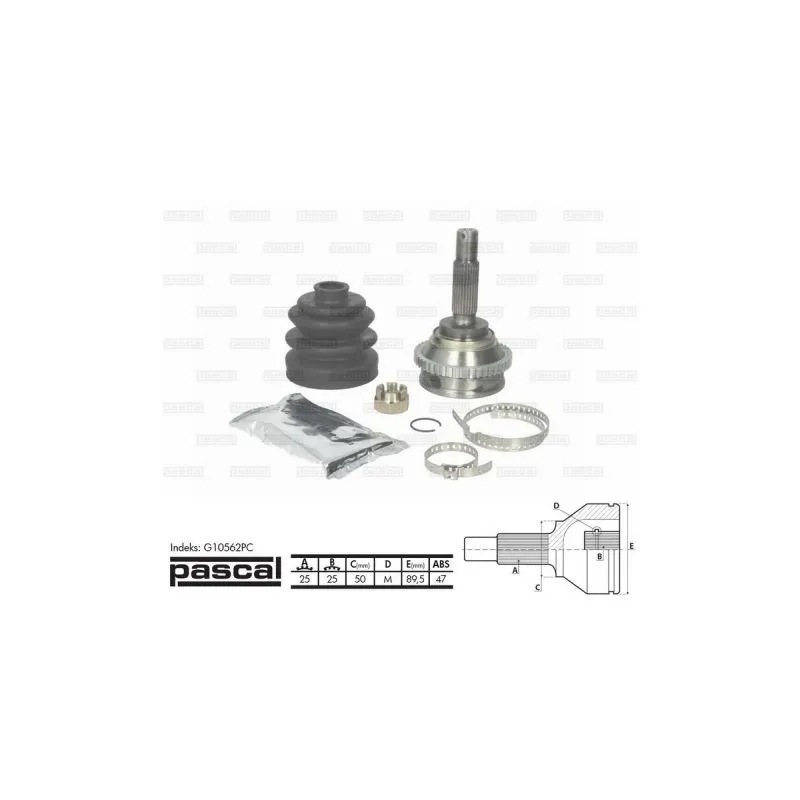 Embout de cardan avant (kit de réparation) PASCAL G10562PC