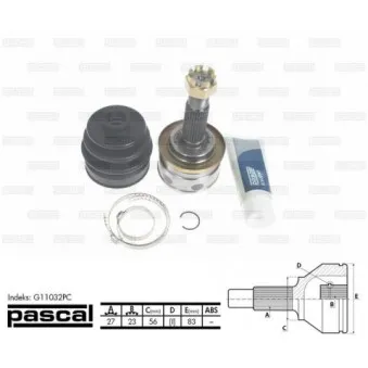 Embout de cardan avant (kit de réparation) PASCAL G11032PC