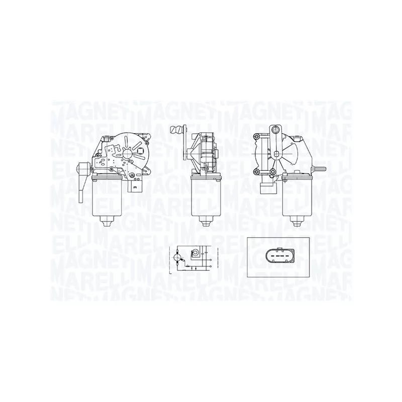 Moteur d'essuie-glace MAGNETI MARELLI 064372100010