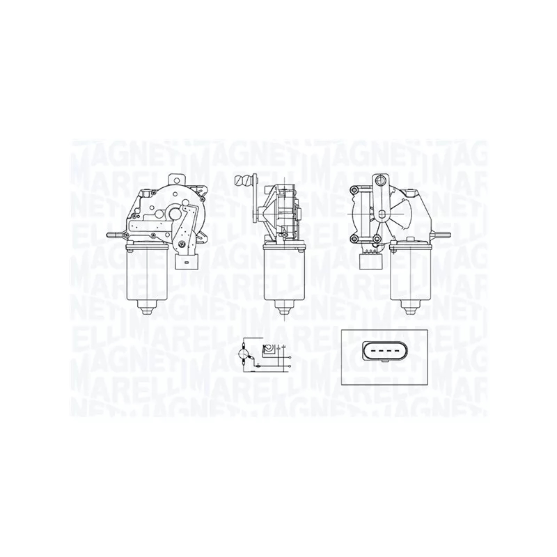 Moteur d'essuie-glace MAGNETI MARELLI 064372400010