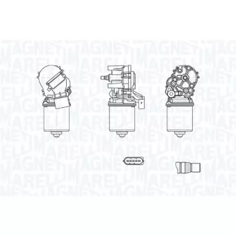 Moteur d'essuie-glace MAGNETI MARELLI 064372500010