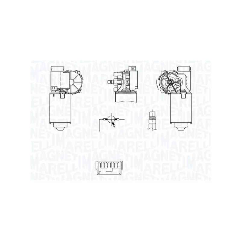 Moteur d'essuie-glace MAGNETI MARELLI 064374200010