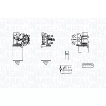 Moteur d'essuie-glace MAGNETI MARELLI 064374500010