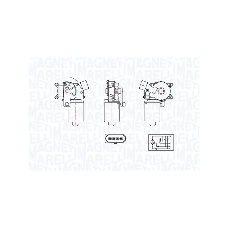 Moteur d'essuie-glace MAGNETI MARELLI 064375300010
