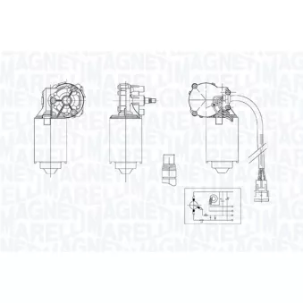 Moteur d'essuie-glace MAGNETI MARELLI 064375500010