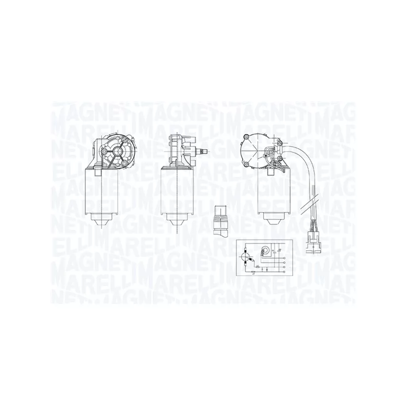 Moteur d'essuie-glace MAGNETI MARELLI 064375500010
