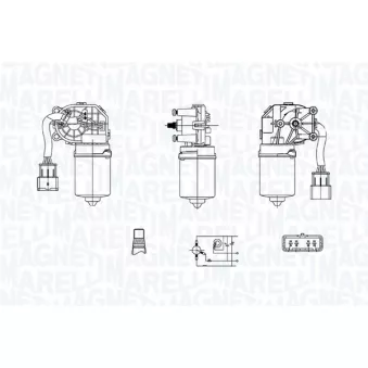 Moteur d'essuie-glace MAGNETI MARELLI 064375900010