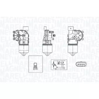 Moteur d'essuie-glace MAGNETI MARELLI 064376090010