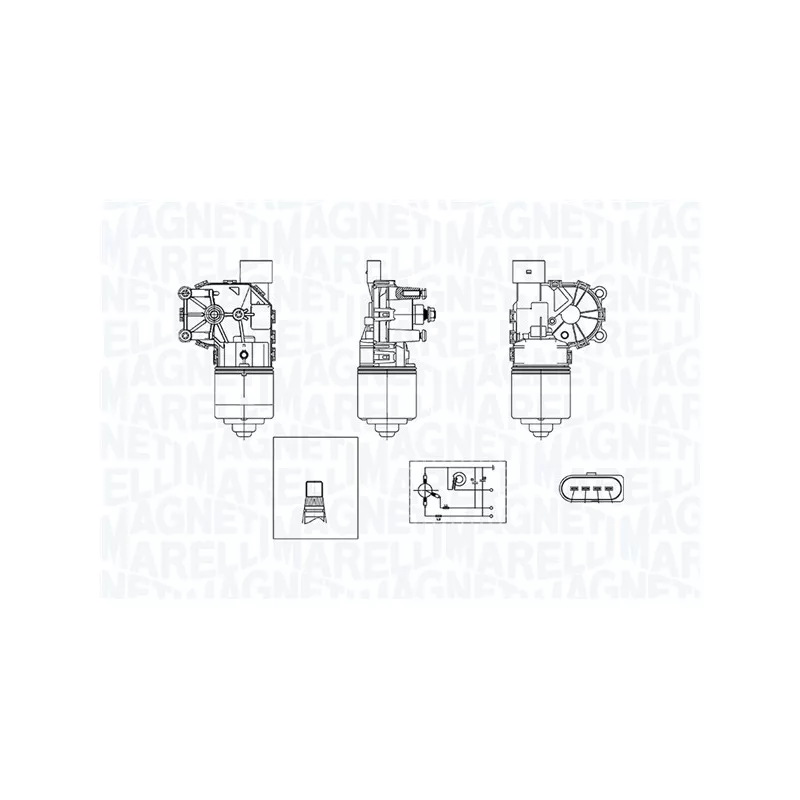 Moteur d'essuie-glace MAGNETI MARELLI 064376090010