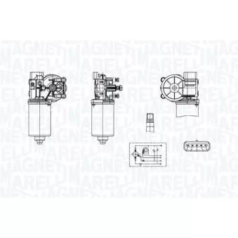 Moteur d'essuie-glace MAGNETI MARELLI 064376400010