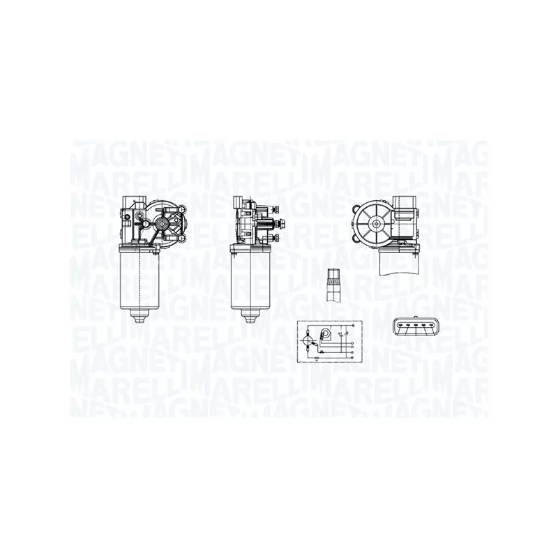 Moteur d'essuie-glace MAGNETI MARELLI 064376400010