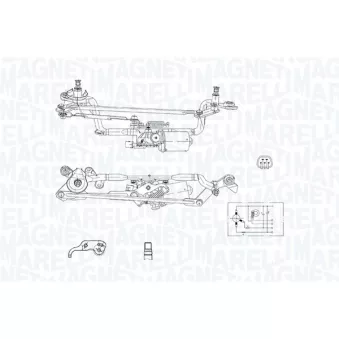 Moteur d'essuie-glace MAGNETI MARELLI 064377200010