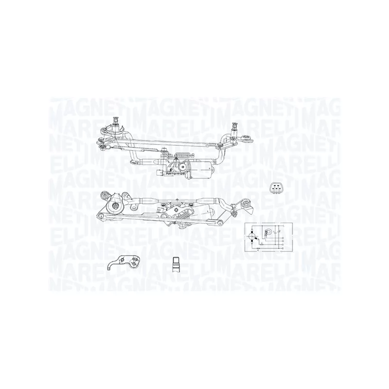 Moteur d'essuie-glace MAGNETI MARELLI 064377200010