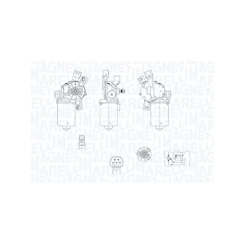 Moteur d'essuie-glace MAGNETI MARELLI 064378800010