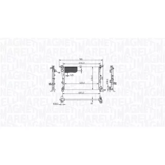 Radiateur, refroidissement du moteur MAGNETI MARELLI