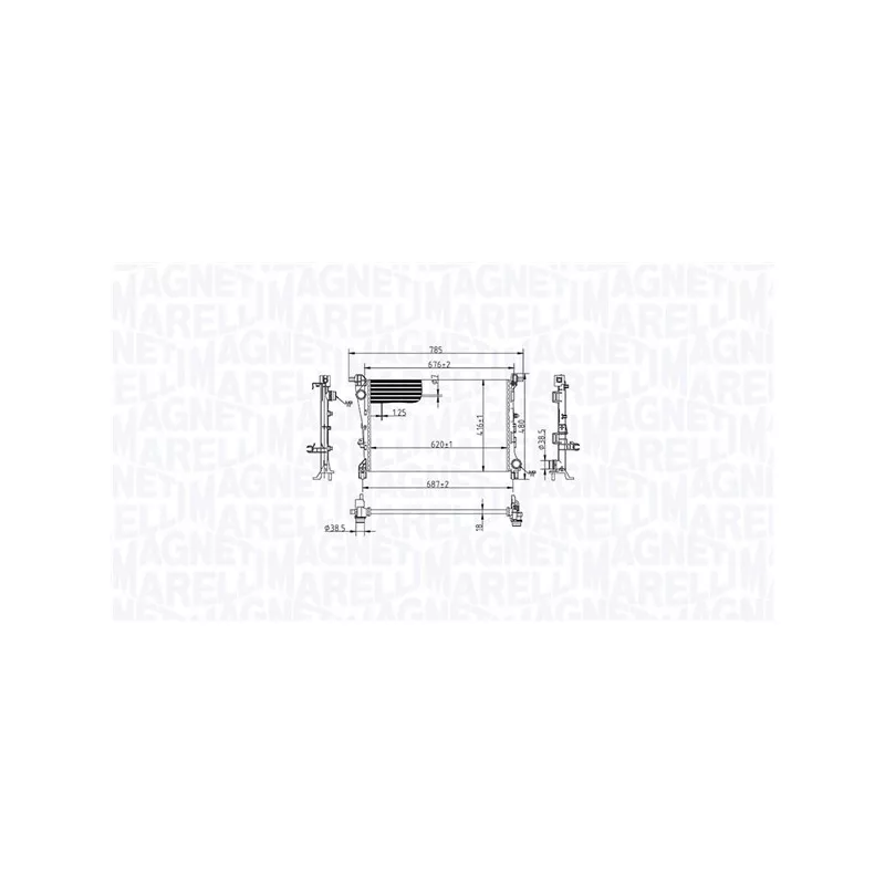 Radiateur, refroidissement du moteur MAGNETI MARELLI 350213217900