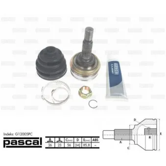 Embout de cardan avant (kit de réparation) PASCAL G12005PC
