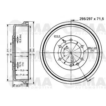 Tambour de frein VEMA 801292