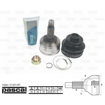 Embout de cardan avant (kit de réparation) PASCAL G14014PC