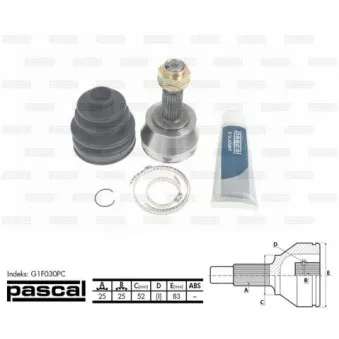 Embout de cardan avant (kit de réparation) PASCAL G1F030PC