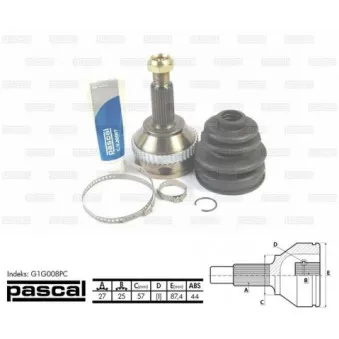 Embout de cardan avant (kit de réparation) PASCAL G1G008PC