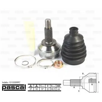 Embout de cardan avant (kit de réparation) PASCAL G1G009PC