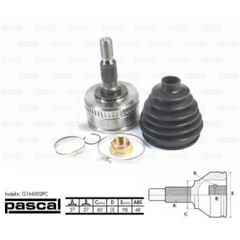 Embout de cardan avant (kit de réparation) PASCAL G1M002PC