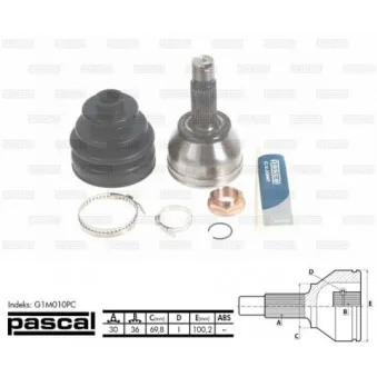 Embout de cardan avant (kit de réparation) PASCAL G1M010PC