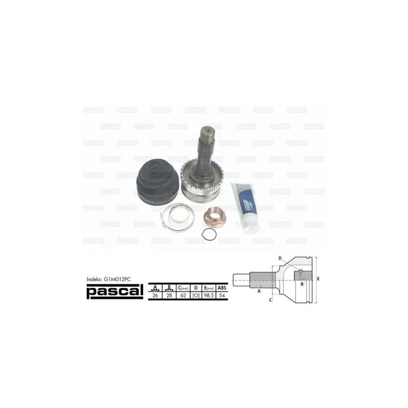 Embout de cardan avant (kit de réparation) PASCAL G1M012PC