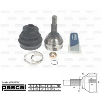 Embout de cardan avant (kit de réparation) PASCAL G1R023PC