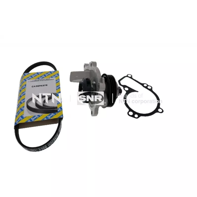 Pompe à eau+Jeu de courroie trapézoïdale à nervures SNR KAP859.470