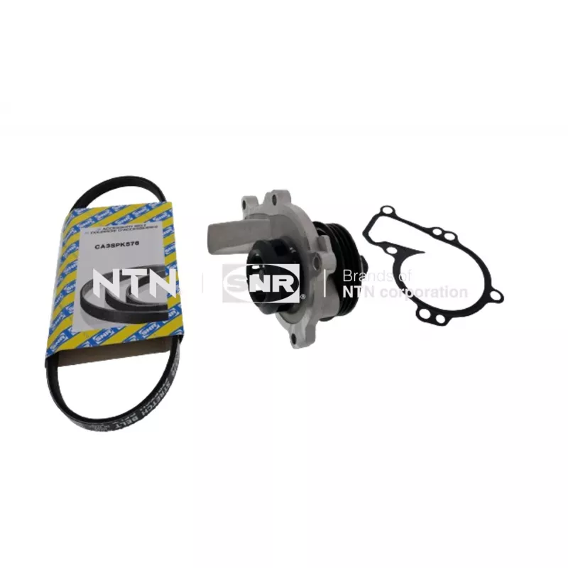 Pompe à eau+Jeu de courroie trapézoïdale à nervures SNR KAP859.471