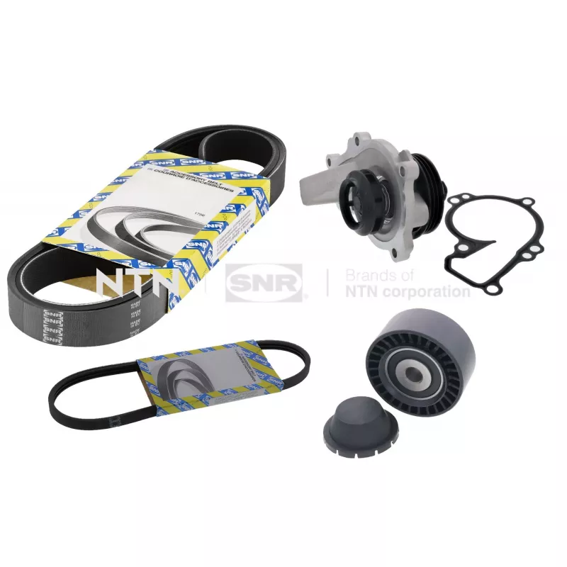 Pompe à eau+Jeu de courroie trapézoïdale à nervures SNR KAP859.490