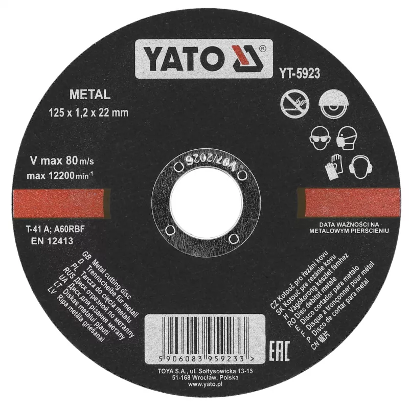 Disques à tronçonner YATO YT-5923