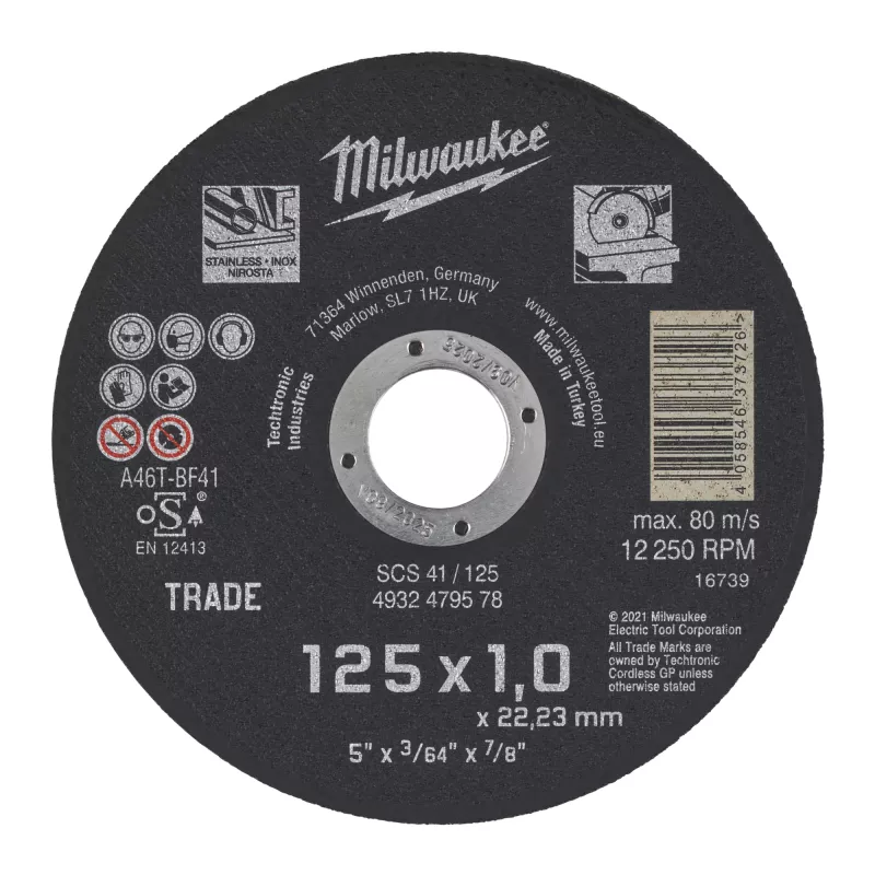 Disques à tronçonner MILWAUKEE 4932479578