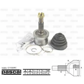 Embout de cardan avant (kit de réparation) PASCAL G1Y009PC