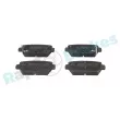Jeu de 4 plaquettes de frein arrière RAP BRAKES R-P1665 - Visuel 1