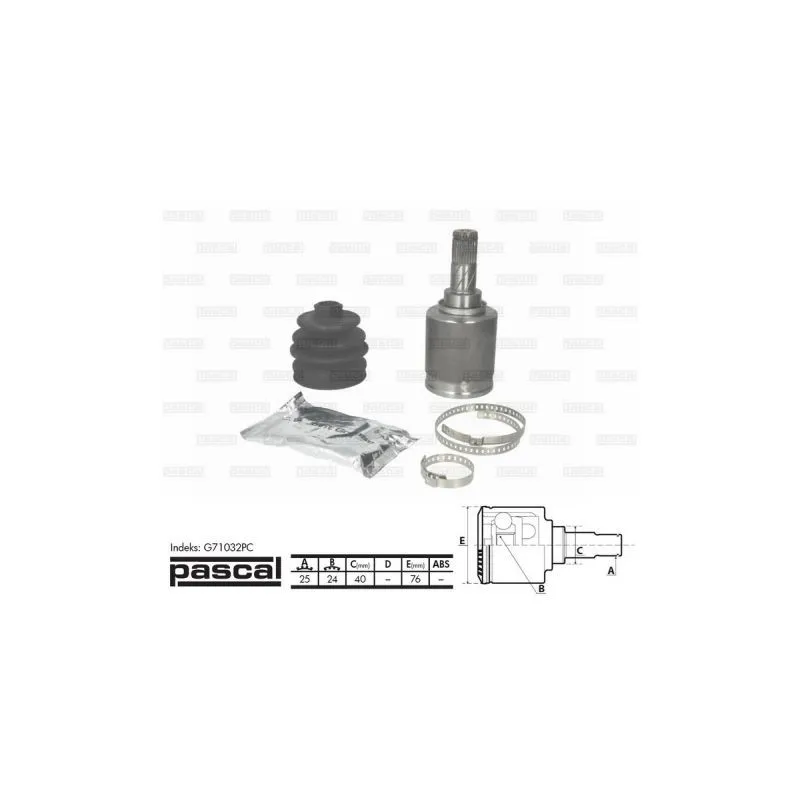 Embout de cardan avant (kit de réparation) PASCAL G71032PC