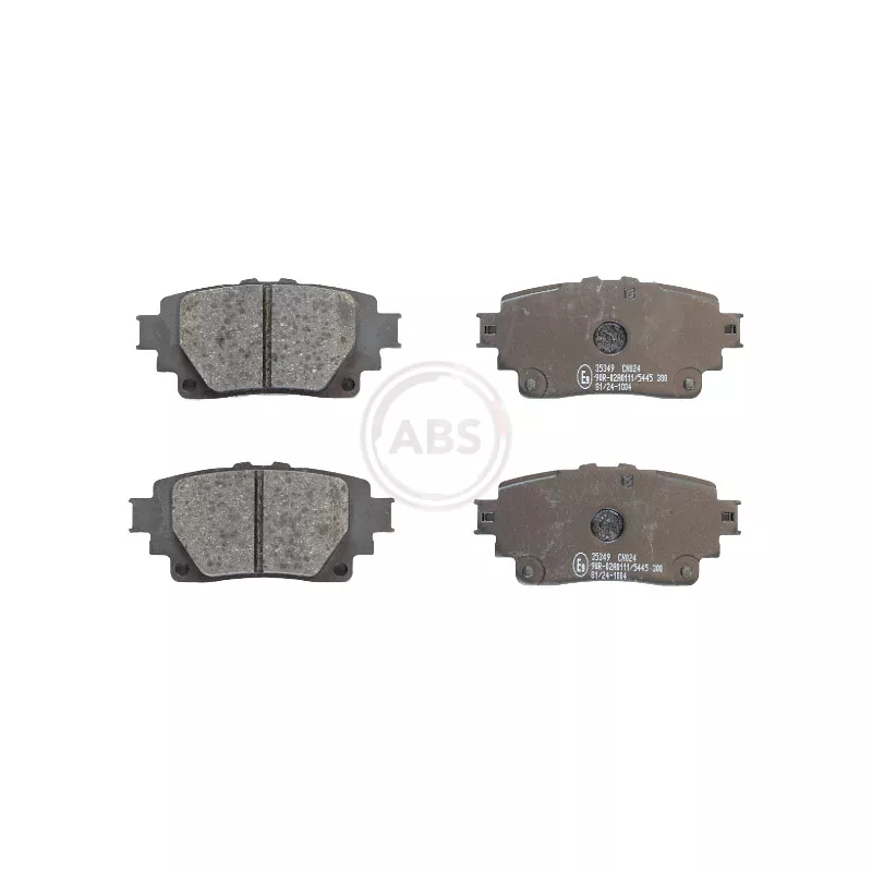 Jeu de 4 plaquettes de frein arrière A.B.S. 35349