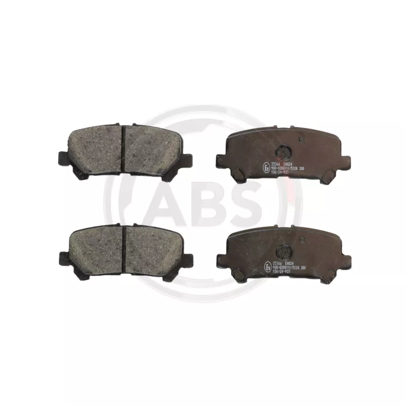 Jeu de 4 plaquettes de frein arrière A.B.S. 35366