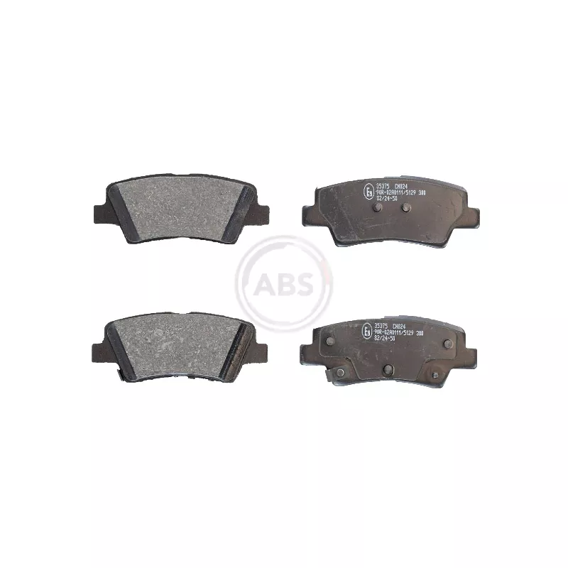Jeu de 4 plaquettes de frein arrière A.B.S. 35375
