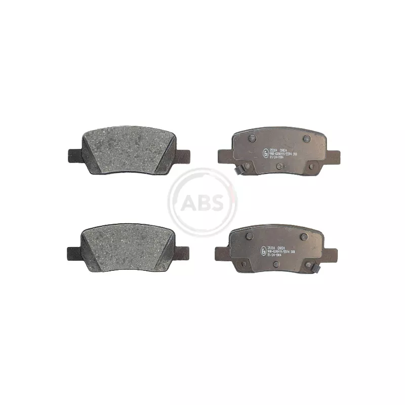 Jeu de 4 plaquettes de frein arrière A.B.S. 35384