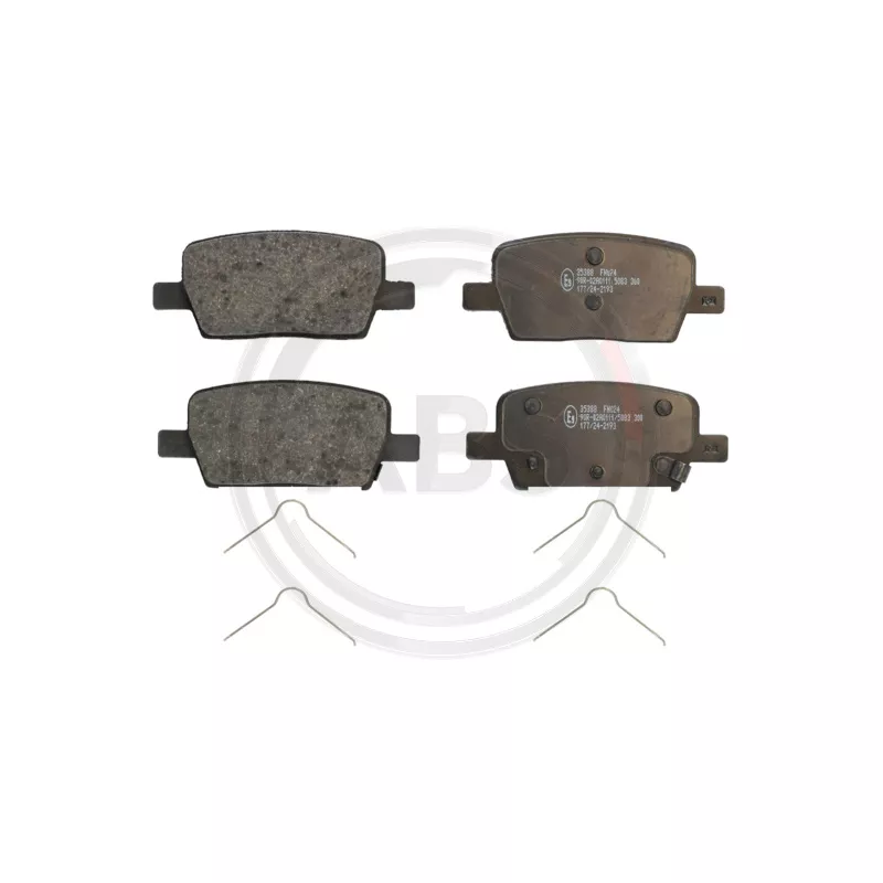 Jeu de 4 plaquettes de frein arrière A.B.S. 35388