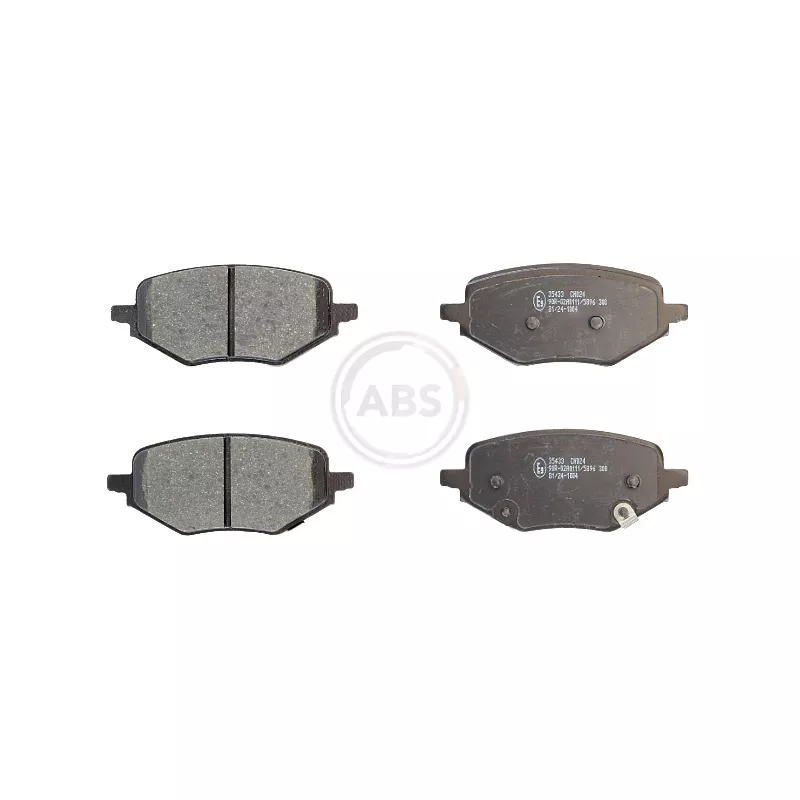 Jeu de 4 plaquettes de frein arrière A.B.S. 35433