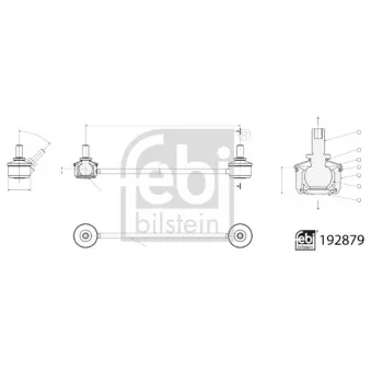 Entretoise/tige, stabilisateur arrière FEBI BILSTEIN 192879
