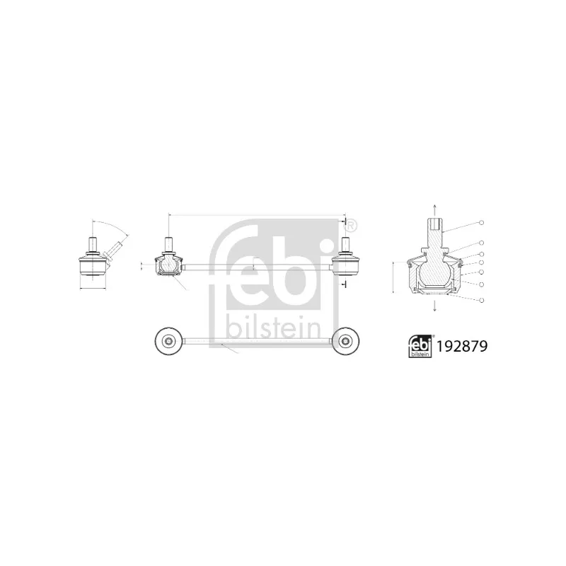 Entretoise/tige, stabilisateur arrière FEBI BILSTEIN 192879