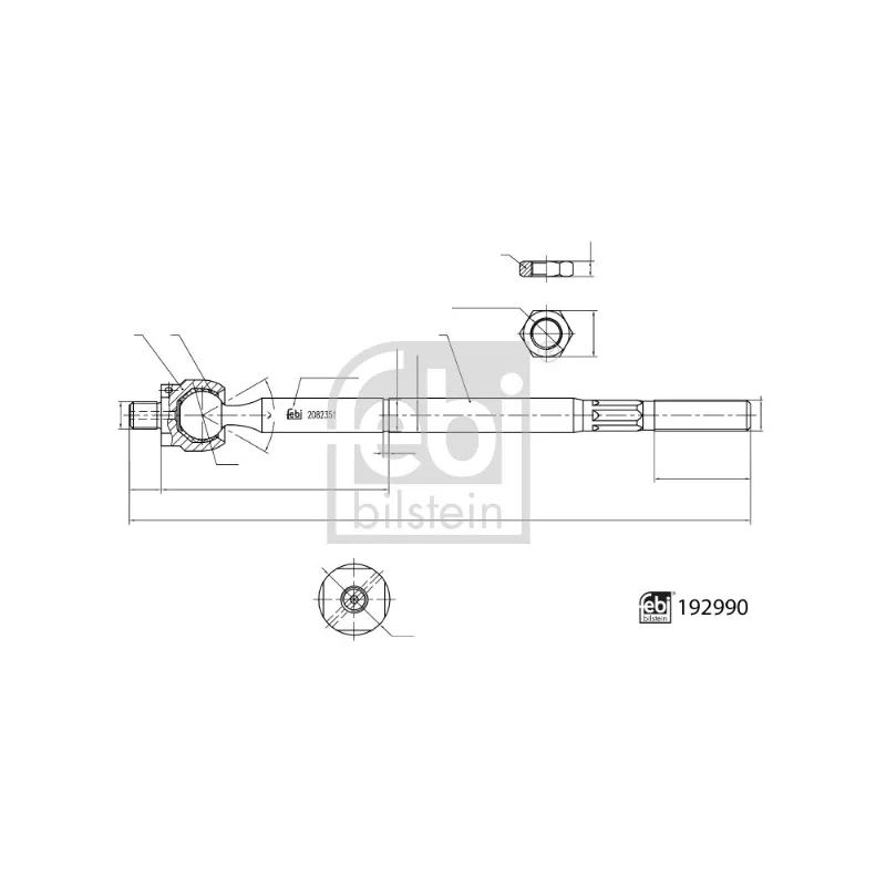 Rotule de direction intérieure, barre de connexion FEBI BILSTEIN 192990