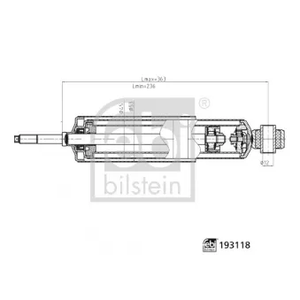 Jeu de 2 amortisseurs avant FEBI BILSTEIN 193118