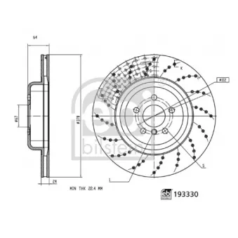 Disque de frein arrière gauche FEBI BILSTEIN